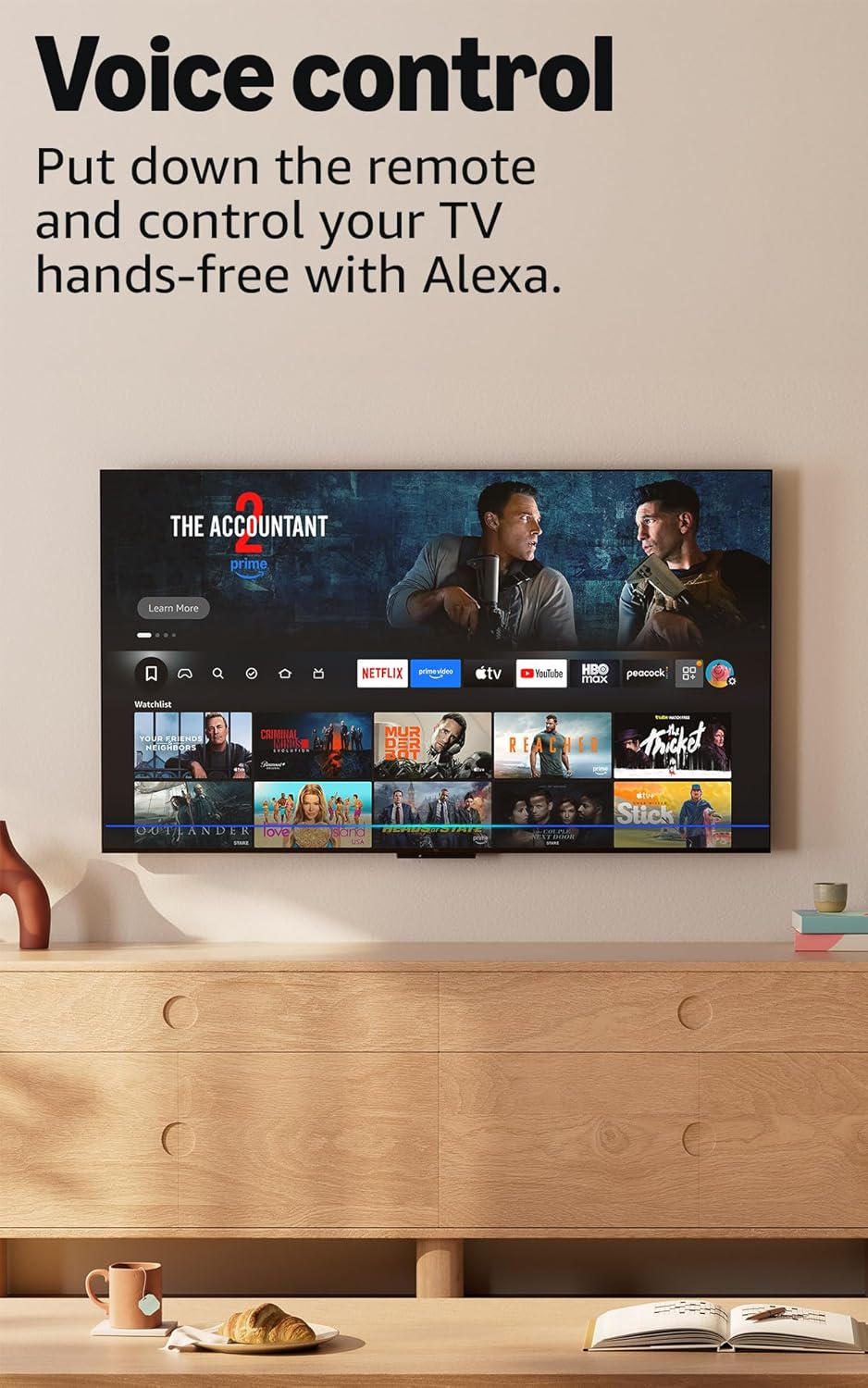 Amazon Ember 65" QLED Series with Fire TV (newest model), 4K Ultra HD smart TV, HDR10+, Dolby Vision, Dolby Audio, quad-core processor, find shows faster with Alexa+