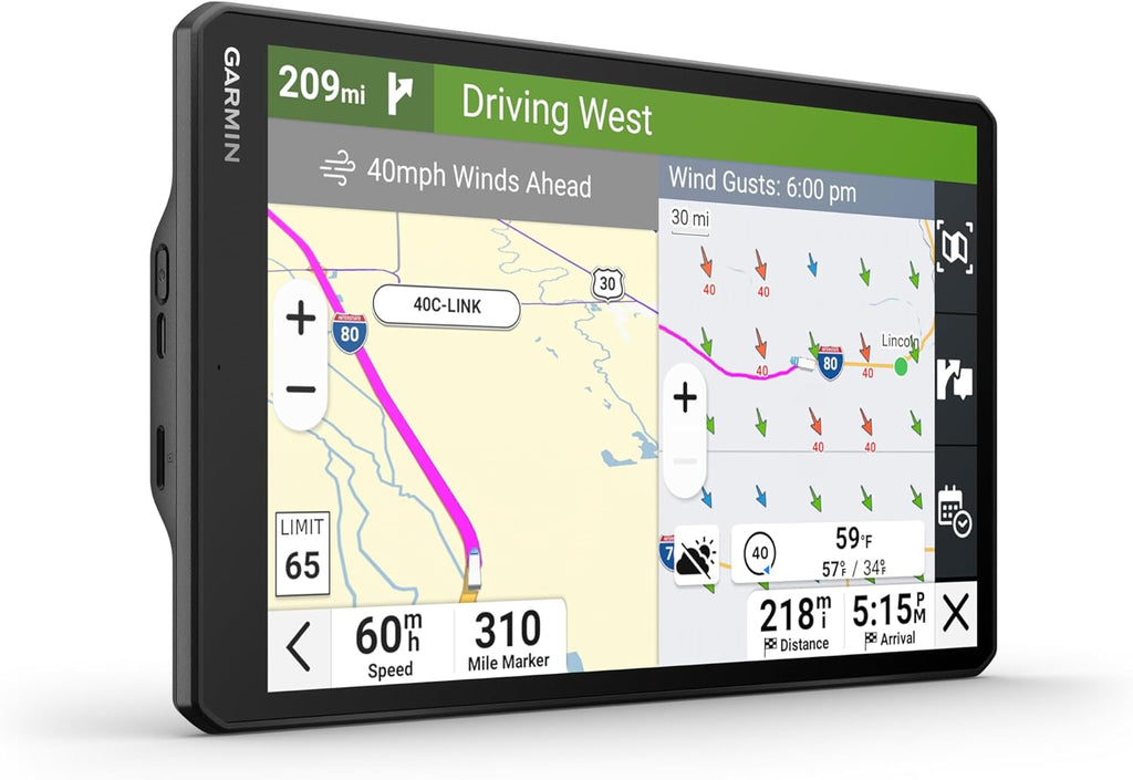 Garmin dēzl™ OTR1020, Extra-Large High-Res 10” GPS Truck Navigator, Custom Truck Routing, Satellite Imagery, Wind Speed, Community-Shared Loading Docks, Dual-Orientation Display, Renewed