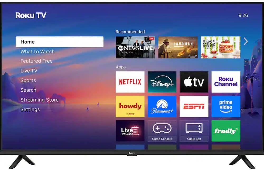 Roku 43 Inch Class Select Series 4K LED Smart TV Smart TV HDR Streaming Television WiFi Voice Remote HDMI Cable Streaming Bundle 12 Month CPS Protection Plan Home