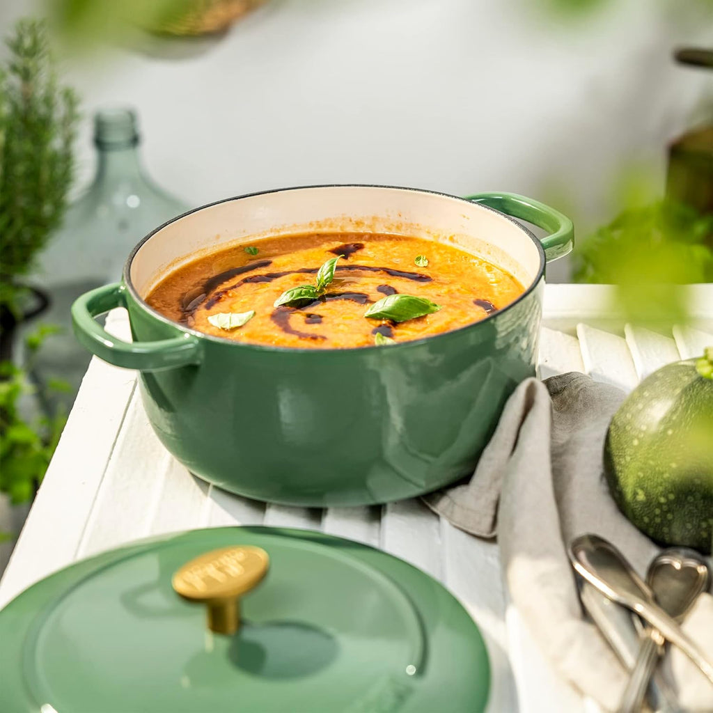 BALLARINI Bellamonte Cast Iron 7.5-qt Round Dutch Oven - Saggio Green