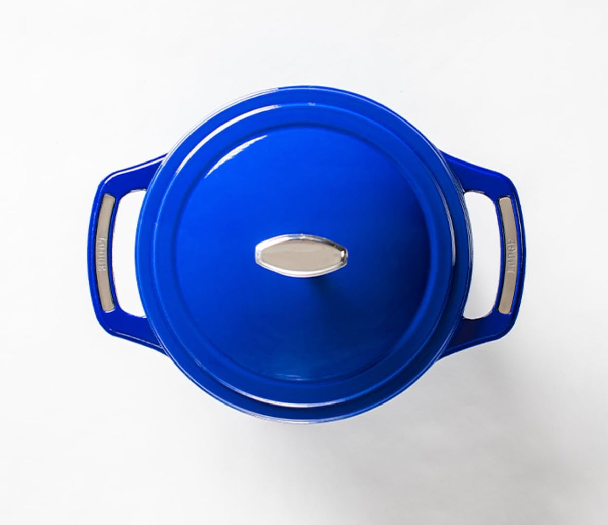 Lodge USA Enamel 4.5 Qt Enameled Cast Iron Dutch Oven - Cast Iron Cookware - Dutch Oven Pot with Lid - Smoothing Sailing Color - 4.5 Qt Capacity