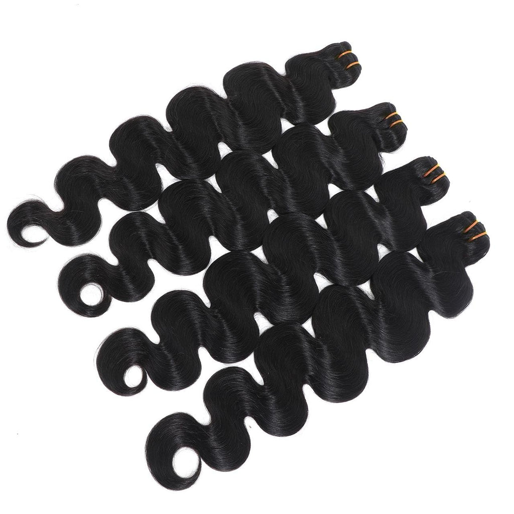 16A Raw Body Wave Human Hair Bundles Human Hair 100% Unprocessed Brazilian Boutique Virgin Hair Extensions,Double Wefts,Triple Lifespan (Body Wave 4 Bundles, 18 20 22 24 inch)