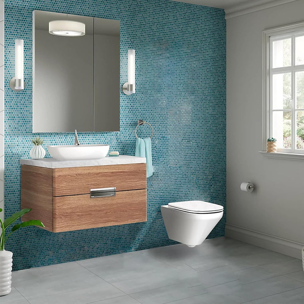 Kohler 81149-DA1 Maxstow Frameless Surface-Mount Two-Door Bathroom Medicine Cabinet with Mirror, 30 in. W x 40 in. H, Dark Anodized Aluminum