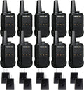 Retevis RT15 Walkie Talkies Long Range,Mini Walkie Talkie,USB Fast Charging,Rechargeable 2 Way Radios for Adults Business Education School Church Healthcare Car (10 Pack)