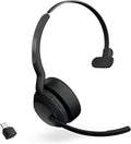 Jabra Evolve2 55 Mono Wireless Headset - Features AirComfort Technology, Noise-Cancelling Mics & Active Noise Cancellation - Works with UC Platforms Such as Zoom & Google Meet - Black