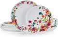 Mikasa Karina Bone China Lightweight Chip Resistant 12 Piece Dinnerware Set, Service for 4