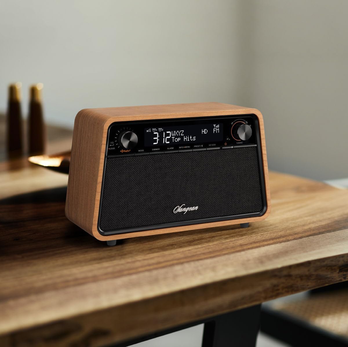 Sangean HDR-19 HD Radio/AM/FM-RDS/Bluetooth/AUX Premium Wooden Cabinet Radio