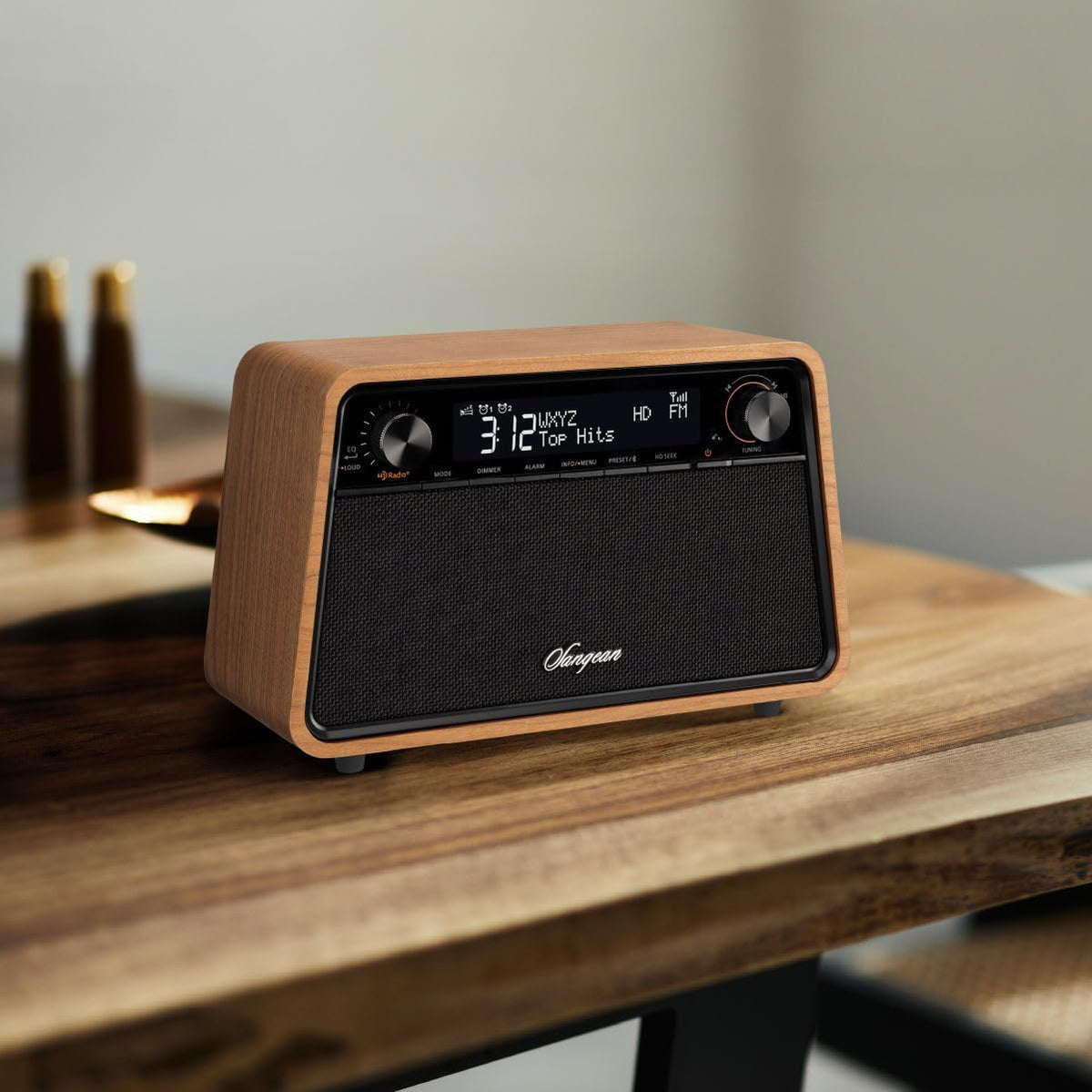 Sangean HDR-19 HD Radio/AM/FM-RDS/Bluetooth/AUX Premium Wooden Cabinet Radio