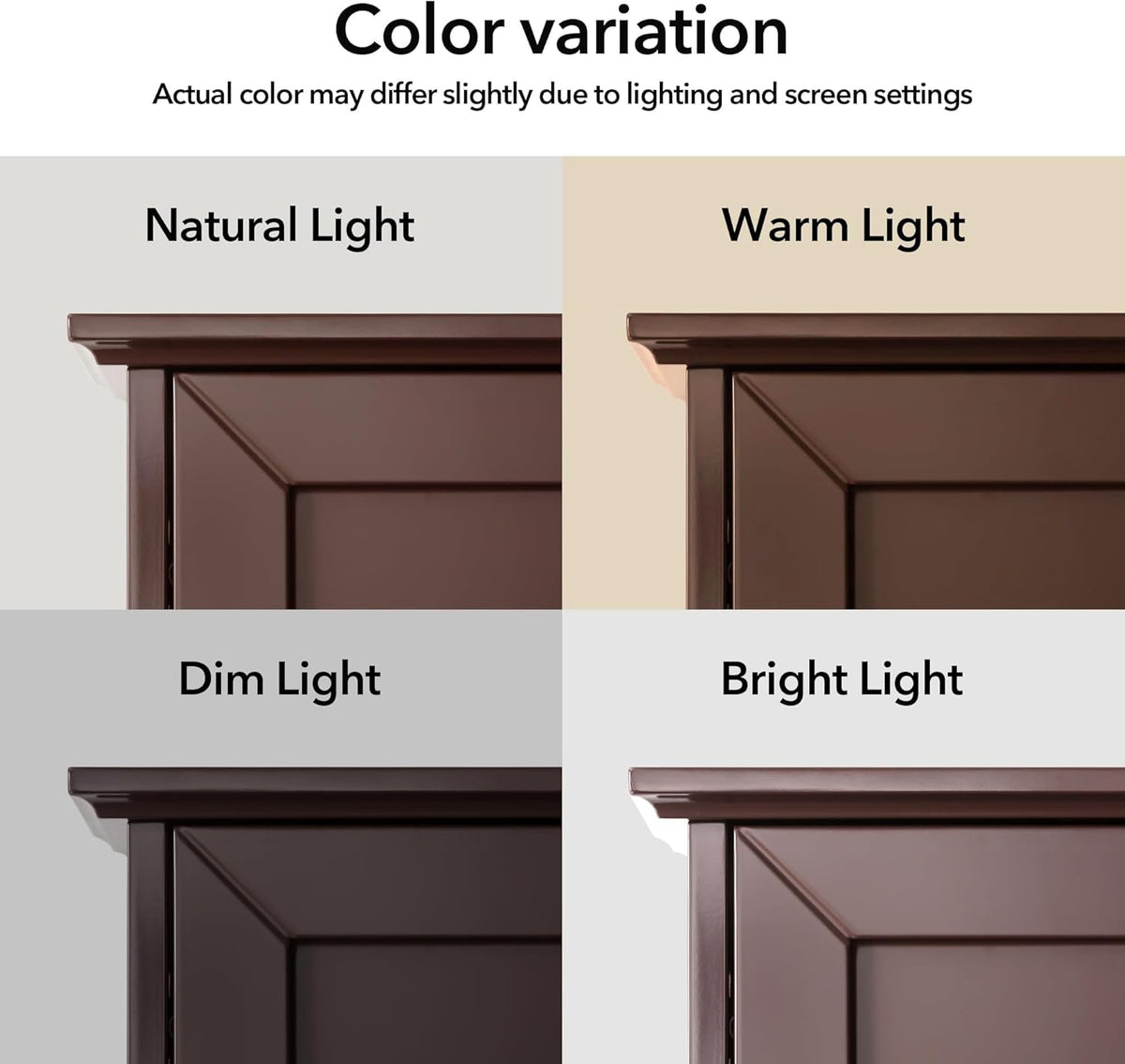 VANIRROR Bathroom Wall Cabinet Expresso Over Toilet Storage - 24x30 in Above Toilet Wood Medicine Cabinet with Adjustable Shelf & 2 Door Mounted Wall Cabinet