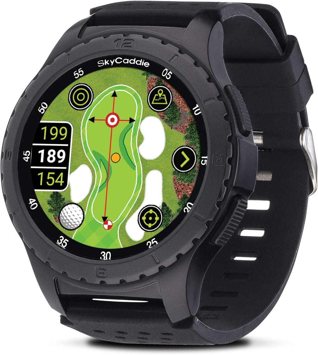 SkyCaddie LX5, GPS Golf Watch with Touchscreen Display and HD Color CourseView Maps, Black, Small