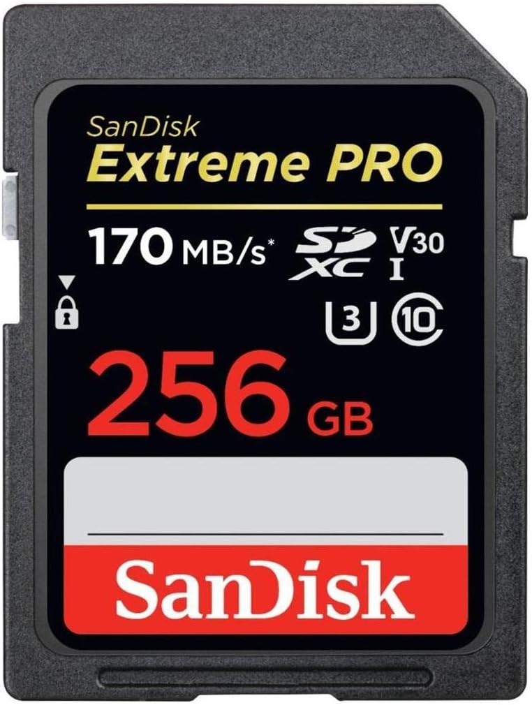 Older Version SanDisk 256GB Extreme PRO SDXC UHS-I Card - C10, U3, V30, 4K UHD, SD Card - SDSDXXY-256G-GN4IN