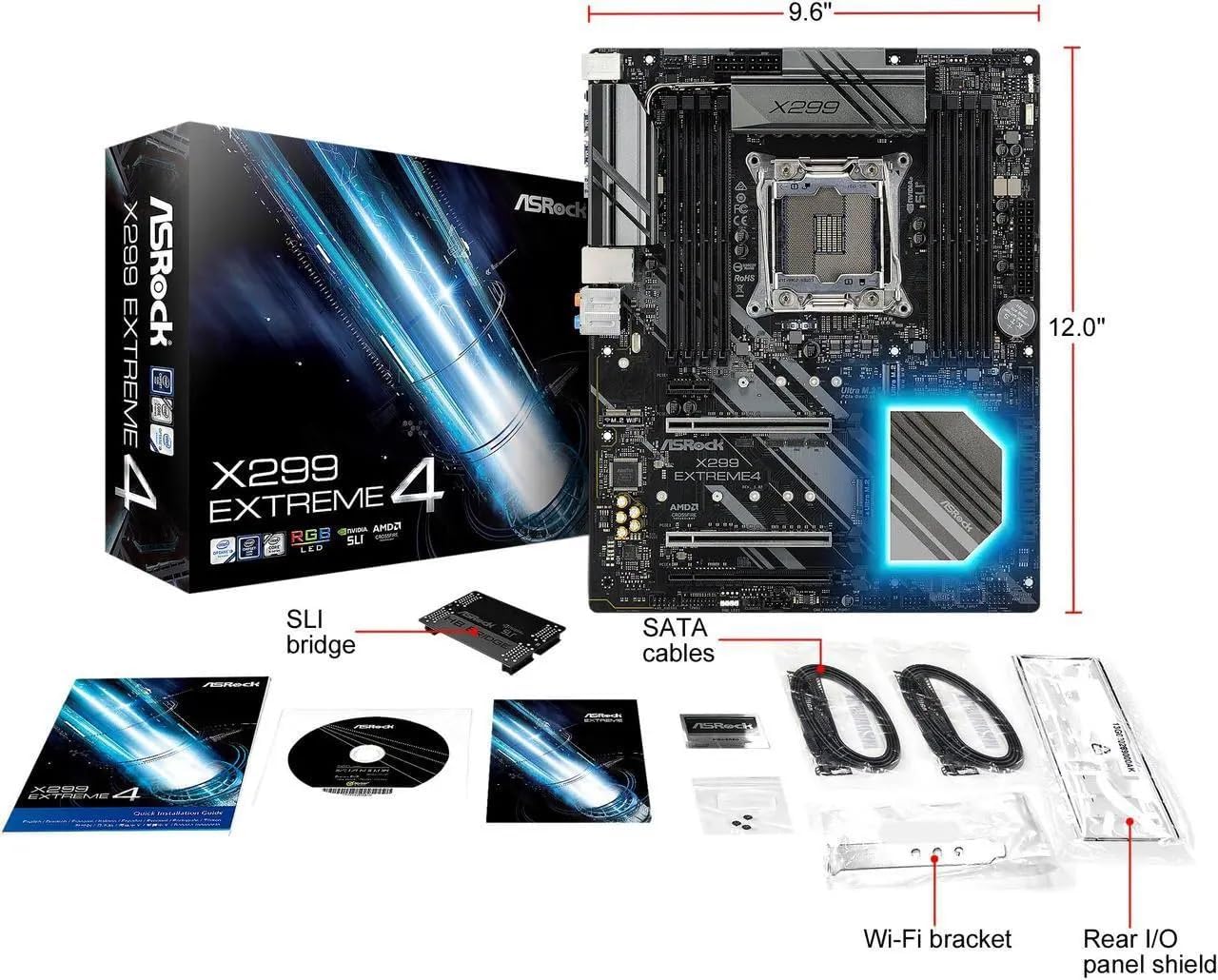 ASROCK Intel X299 Chip Set ATX Motherboard X299 Extreme4