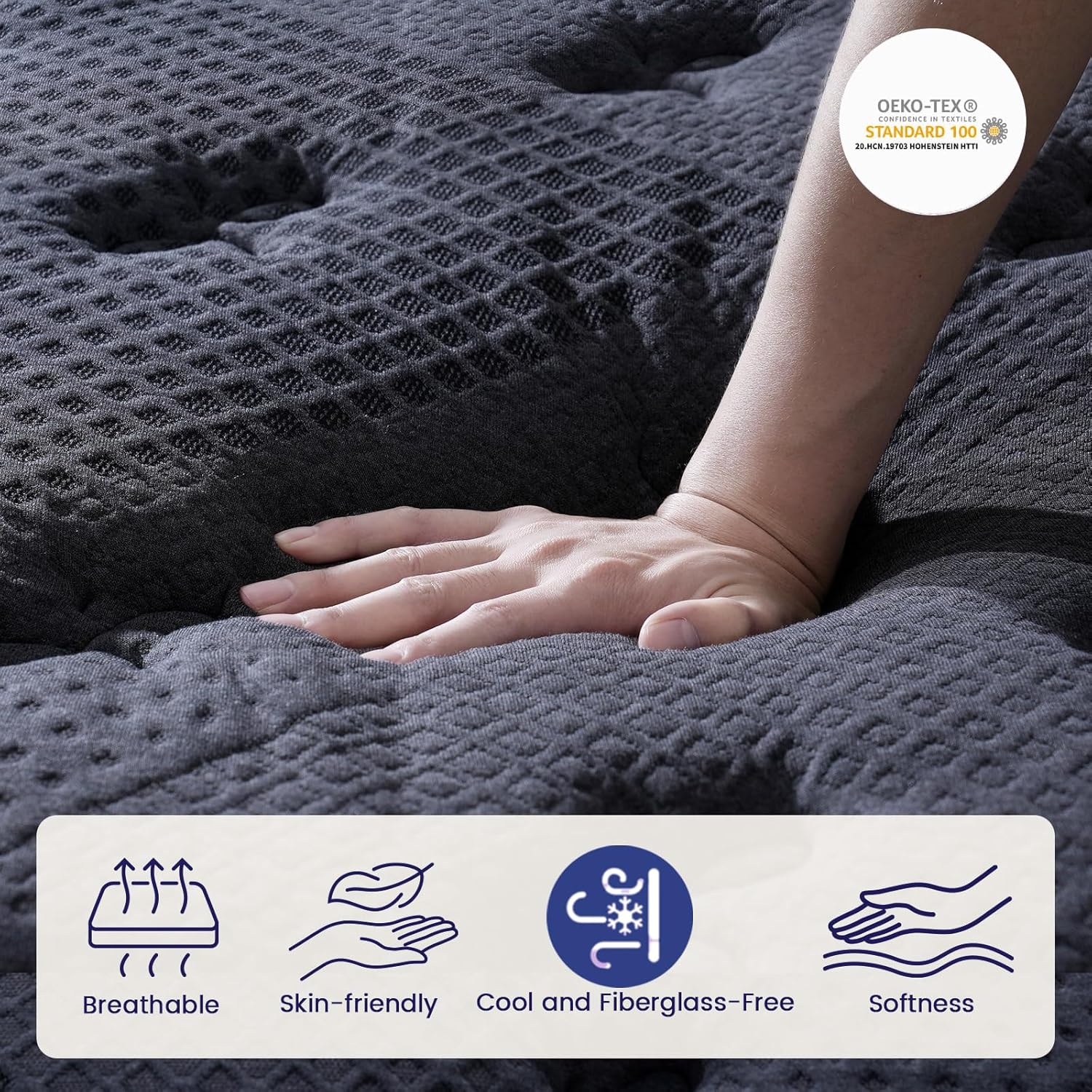 King Size Mattress (High-End Upgraded) Hotel-Level Luxury 14 Inch Hybrid King Mattress In A Box, Cooling-Gel Memory Foam & Pocket Springs, Back Pain, Extra Edge Support, 365-Night Trial, Medium Firm