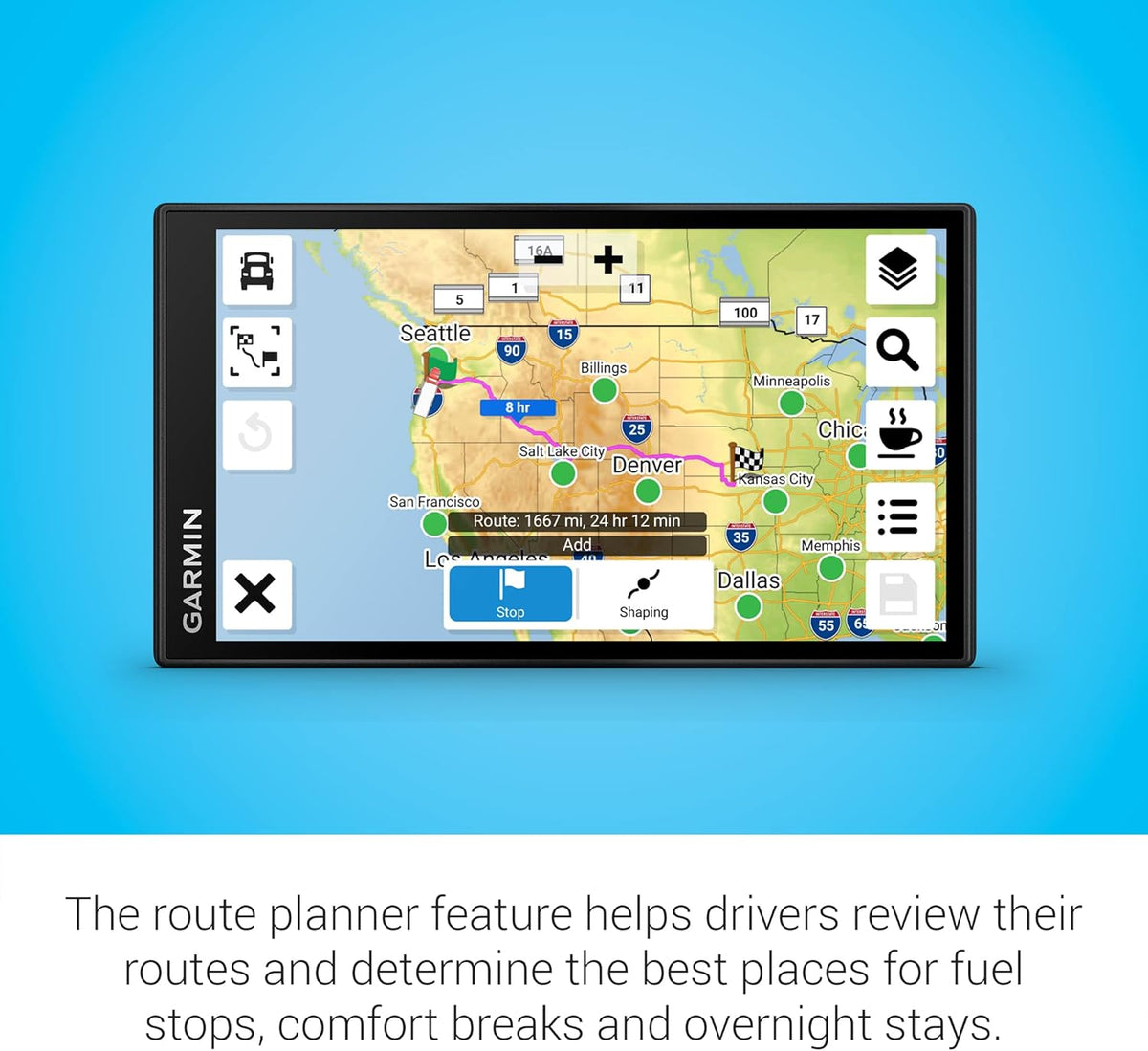 Garmin dezl OTR610, Large, Easy-to-Read 6" GPS Truck Navigator, Custom Truck Routing, High-Resolution Birdseye Satellite Imagery