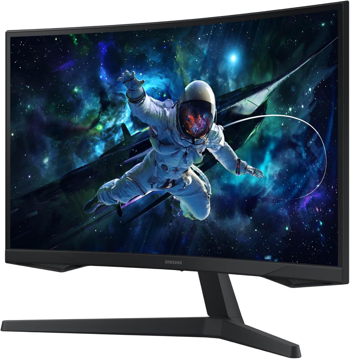 SAMSUNG 32" Odyssey G55C Series QHD 1000R Curved Gaming Monitor, 1ms(MPRT), HDR10, 165Hz, AMD Radeon FreeSync, Eye Care, Glare Free, Sharp Resolution LS32CG550ENXZA