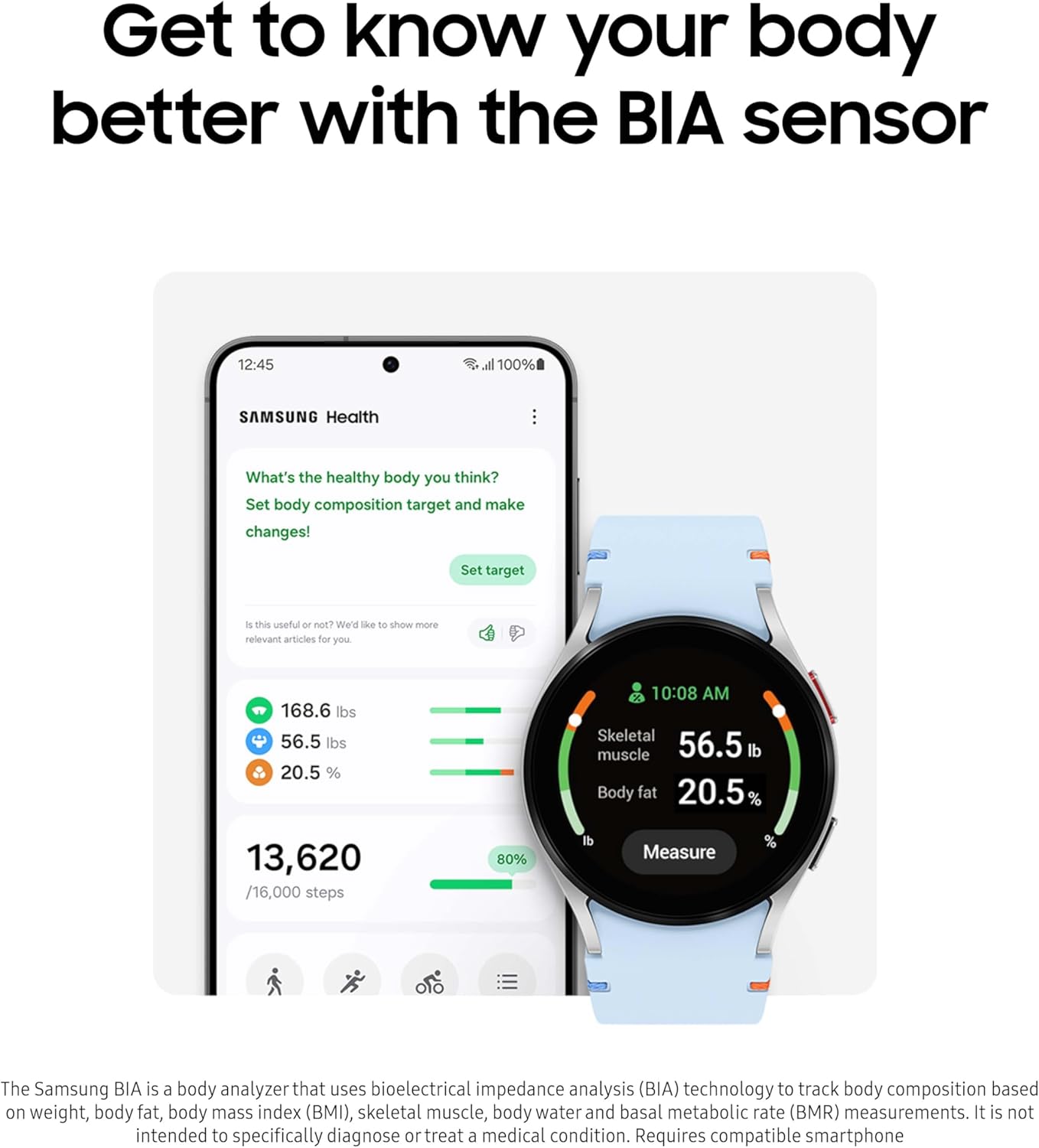 SAMSUNG Galaxy Watch FE 40mm Bluetooth AI Smartwatch w/Fitness Tracking, BIA Sensor, Personalized HR Zones, Heart Rate Tracker, Sleep Monitor, 2024, Silver (Renewed)