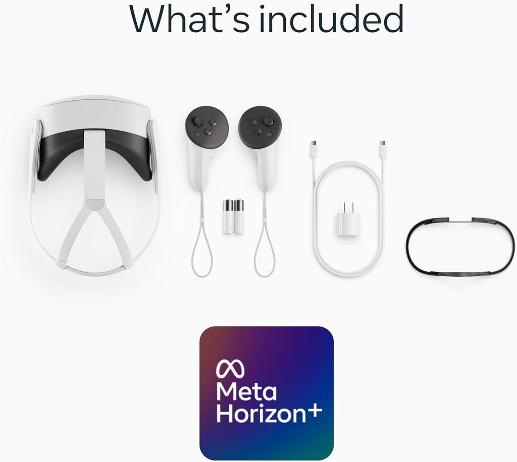 Meta Quest 3S 128GB | VR Headset — Thirty-Three Percent More Memory — Virtual Reality Without Wires — Access to 40+ Games with a 3-Month Trial of Meta Horizon+ Included (Renewed Premium)
