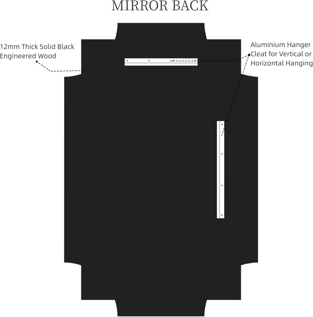Kelly Miller 32"x48" Large Gold Mirror for Wall, Modern Decorative Mirror Rectangle Wall Vanity Mirror Bevelled Full Length for Bathroom Living Room Bedroom Farmhouse Fireplace Entryway