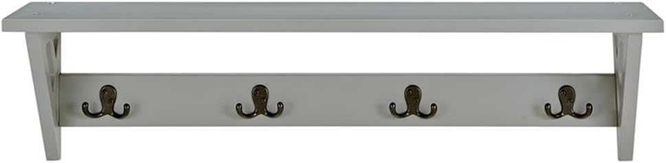 Coventry 36 in. W Open-Design Coat Hook & Bench Hall Tree Set for Entryway, Laundry Room & More, Traditional, Modern & Cottage Options, 4 Double Hooks & 36 in. W Shelf, Easy to Assemble