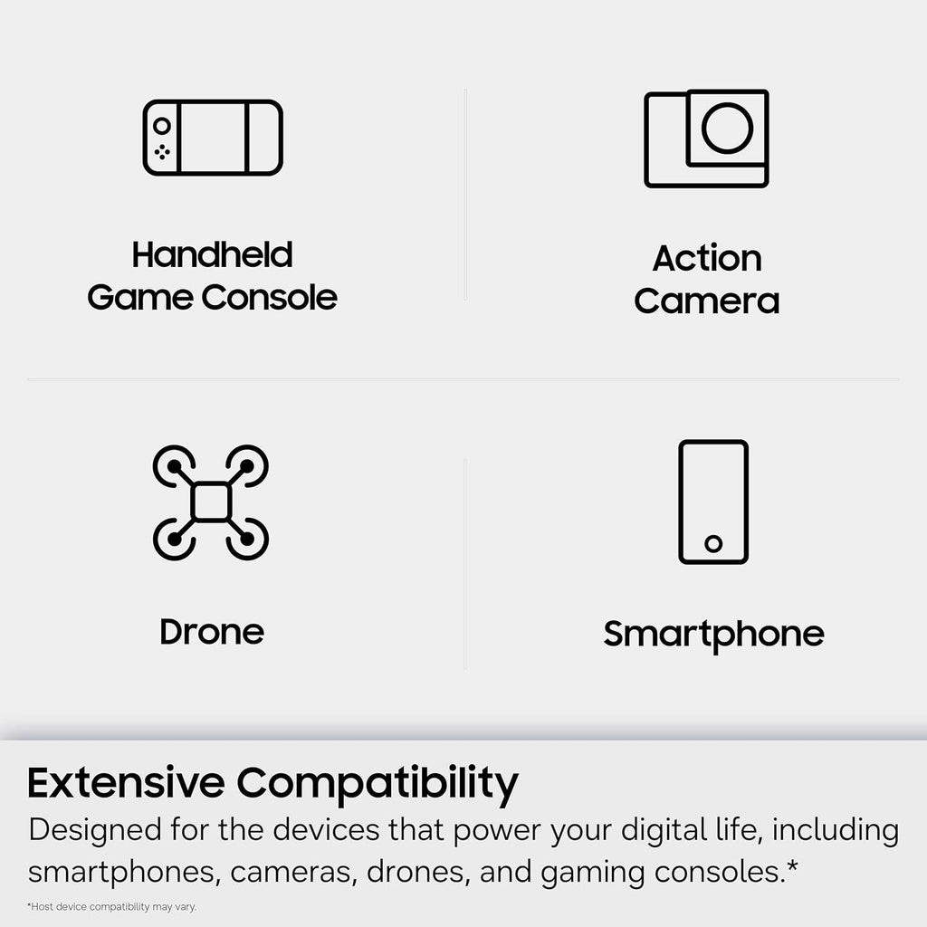 Samsung microSDXC T9 256GB, Read/Write Speeds Up to 200/130 MB/s, Made for Avid Gamers & Professional Creators (MB-MH256T/AM)