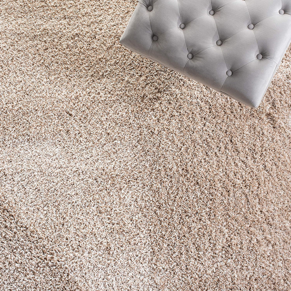 SAFAVIEH Area Rug 8x10 - California Shag Collection - Large - Beige, Non-Shedding & Easy to Clean, Ultra Plush Thick Pile, Ideal for Living Room, Bedroom, Dining Space (SG151-1313)