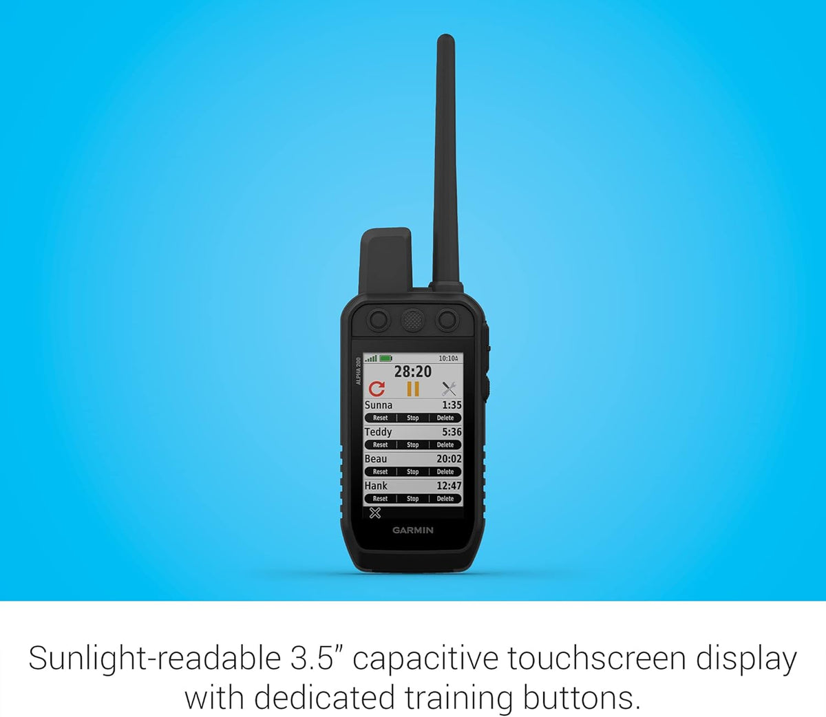 Garmin Alpha 200 Handheld, Simple, Accessible and Fast Tracking and Training for Your Dogs, Sunlight-readable 3.5" Capacitive Touchscreen