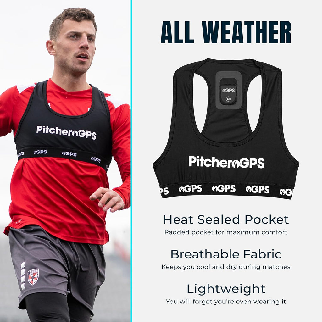 Player Vest Player Tracker, High-performance Fabric with Secure Tracker Pocket, Vest Only
