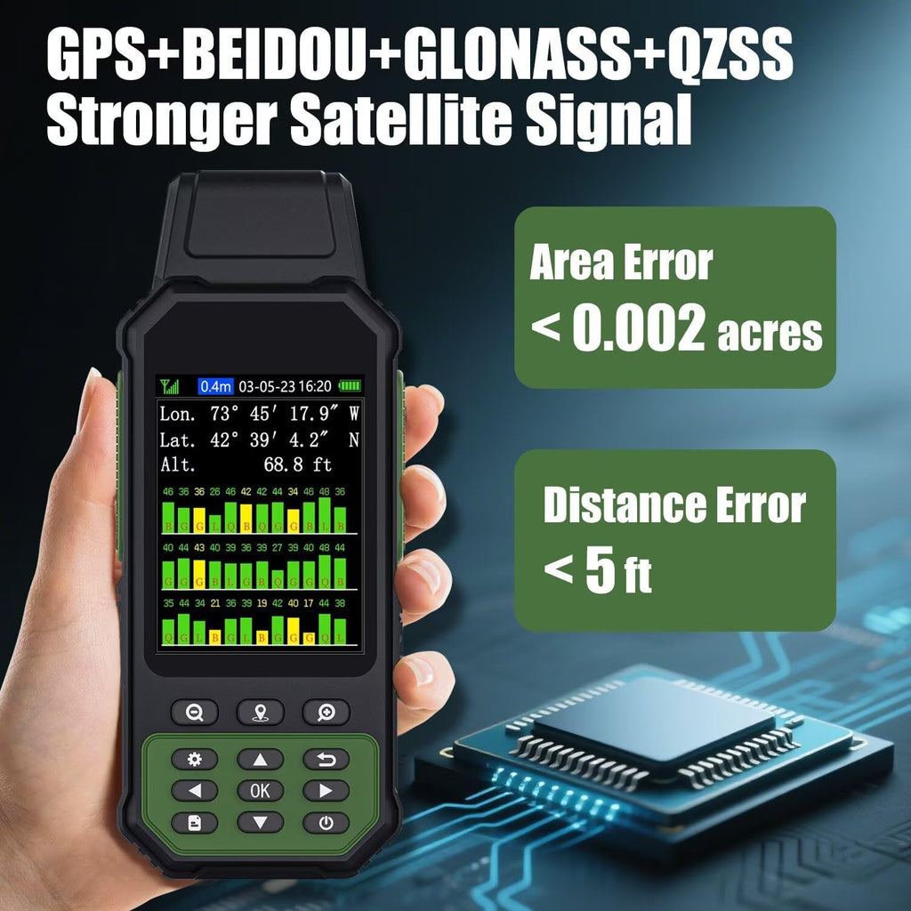 ZL190 Handheld GPS for Surveying, High Precision GPS Surveying Equipment for Mountainous Land Slope and Flat Field Outdoor Use
