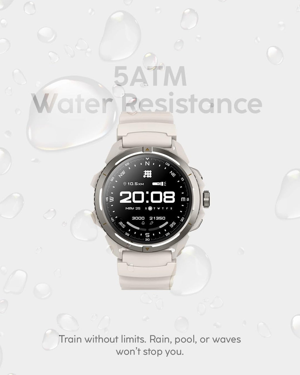 Cubitt Terra Rugged Smartwatch with Dual-Band GPS, 1.48” AMOLED Display, Offline Maps, VITA AI, AI Coach, Readiness Score, 5ATM, 14-Day Battery – Military Green