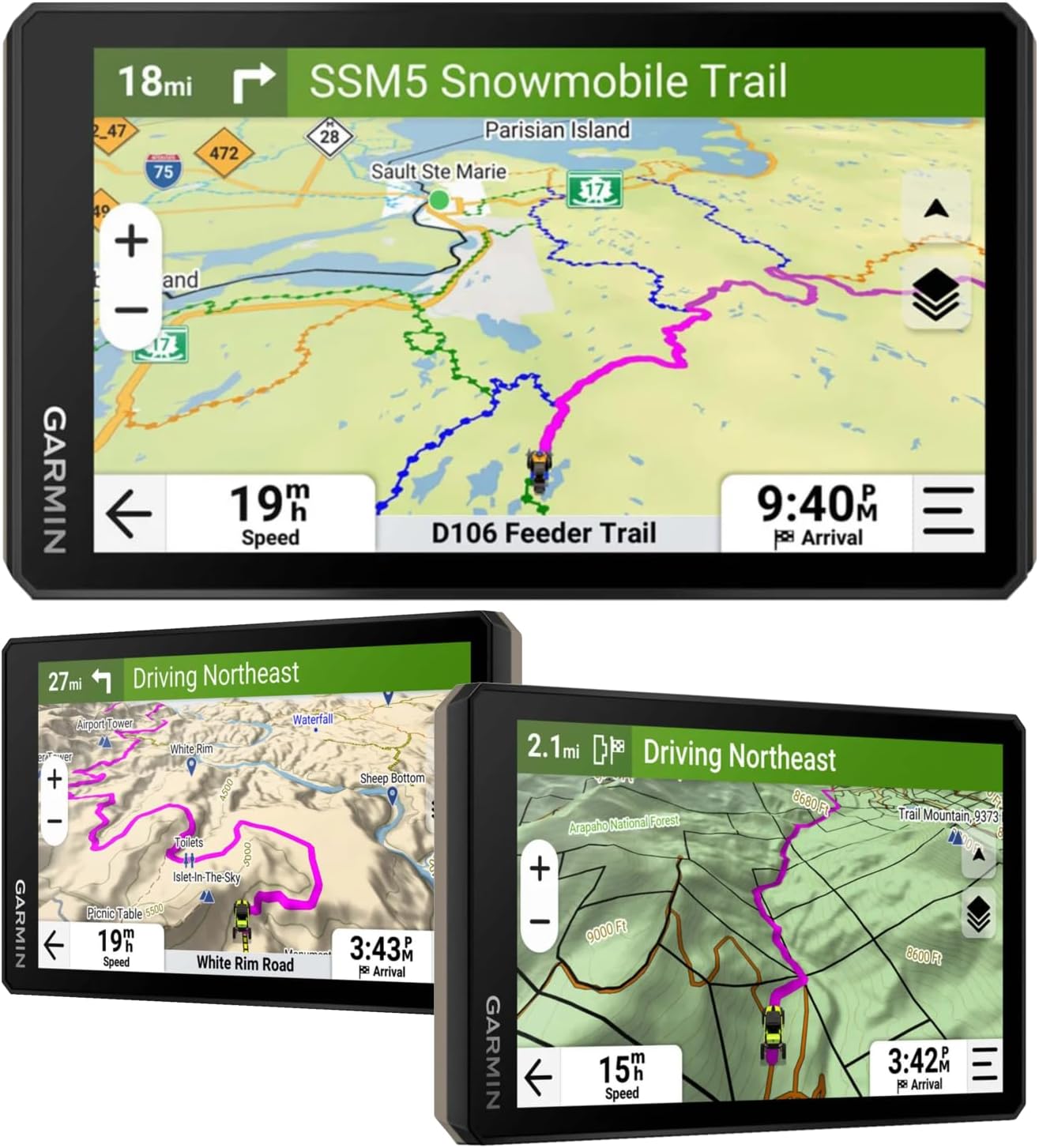 Garmin Tread 2 Powersport Navigator - 6" Glove-Friendly Display, Built for Extreme Weather, Preloaded Mapping, Snowmobile Trails for U.S. and Canada with Wearable4U Portable 5000mAh Charger Bundle