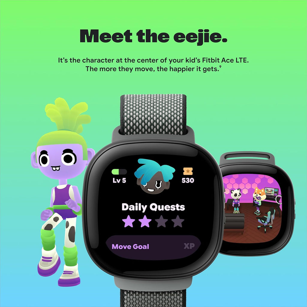 Fitbit Google Ace LTE - Kids Smartwatch with Call, Message, GPS, and Activity-Based Games, Ace Pass Data Plan Required - Mild - Strange Arcade