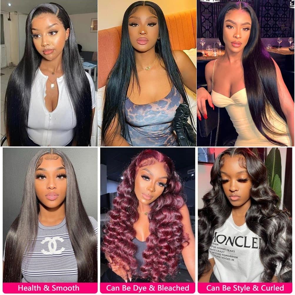10A Brazilian Straight Human Hair Bundles 20 22 24 Inch 100% Unprocessed Virgin Straight Weave 3 Bundles Deals Human Hair