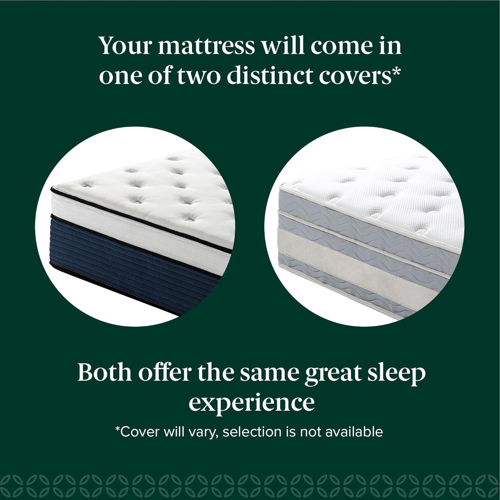 Zinus 14 Inch Cooling Comfort Support Hybrid Mattress New Version, Queen, Fiberglass Free, Medium Plush, Cooling Motion Isolation, Certified Safe Foams & Fabric, Mattress in A Box