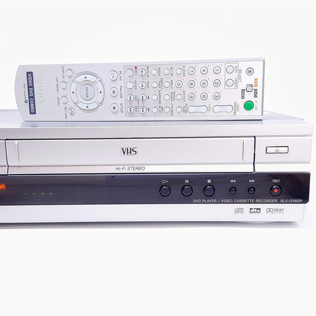 Sony SLV-D360P DVD Player / Video Cassette Recorder Combination 4-Head Hi-Fi VHS Player / CD Player W/ Progressive Scan, DTS Digital Out. (Renewed)