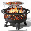 BALI OUTDOORS Outdoor Fire Pit for Wood, Portable Fire Pits for Outside Wood Burning, Patio Firepits for Outside with Grill, Spark Screens