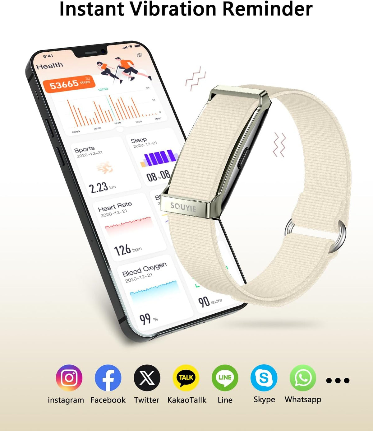 Smart Bracelet for Women Men, Health Activity Fitness Trackers, 24H Sleep Tracker, All-Day Continuous Heart Rate/Blood Pressure/HRV/Stress Monitor, 170+ Sports Modes Smart Band with Free APP 2 Bands