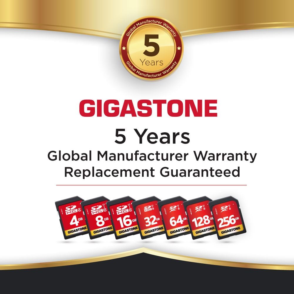 GIGASTONE 32GB SD Card 10-Pack UHS-I U1 Class 10 SDHC Memory Card High-Speed Full HD Video Compatible with Canon Digital Camera, SPYPOINT TACTACAM WOSPORTS Trail Camera, with 10 Mini Cases