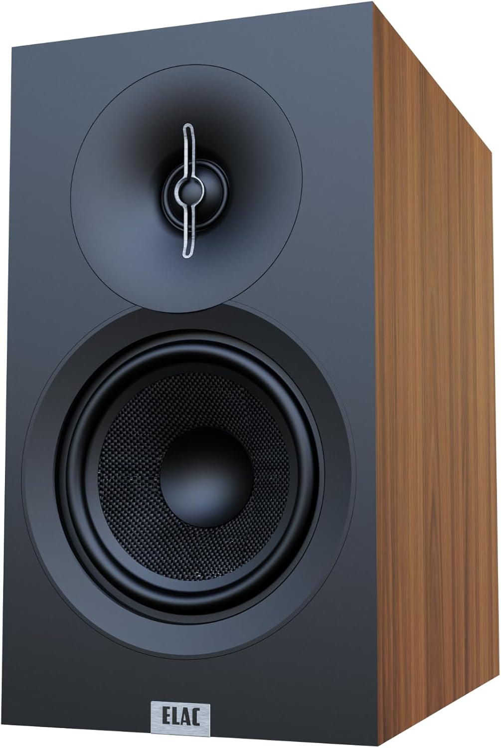 ELAC Debut 3.0 DB53-WN Bookshelf Speakers, Walnut (Pair) - 1” Aluminum Dome Tweeter & 5.25” Aramid Fiber Woofer - 2-Way Bass Reflex - 48Hz to 38KHz Response