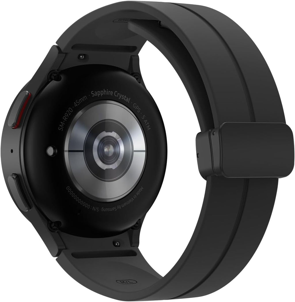 SAMSUNG Galaxy Watch 5 Pro (45mm,WIFI + 4G LTE) 1.4'' Super AMOLED Smartwatch GPS Bluetooth with Sleep Coaching,Bioactive Sensor,Water Resistant R925U (Fast Charger Bundle,Black Titanium) (Renewed)