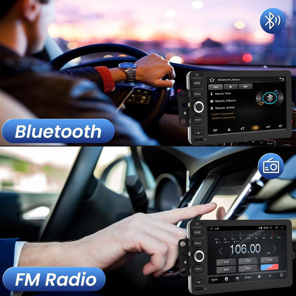 QLED Radio for Chevy Chevrolet Silverado SSR Tahoe 2003-2006,GMC Siera Yukon 2003-2006,Hummer H2 2003-2007,CarPlay Android Auto Ready,Touch Screen Stereo,Free Back Camera