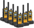 Retevis RB48 Plus Radios Walkie Talkies, IP67 Waterproof Two Way Radio Long Range, Heavy Duty 2 Way Radio, GMRS, Group Call, Vibration Alert, Emergency, for Construction Job Site(6 Pack)
