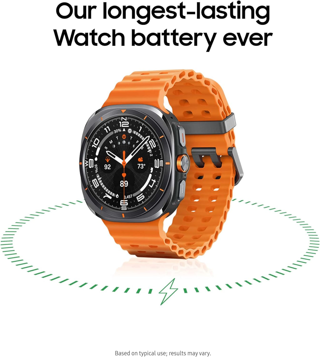 SAMSUNG Galaxy Watch Ultra 47mm LTE AI Smartwatch w/Energy Score, Wellness Tips, Heart Rate Tracking, Sleep Monitor, Fitness Tracker, GPS, 2024,Titanium Silver (Renewed)