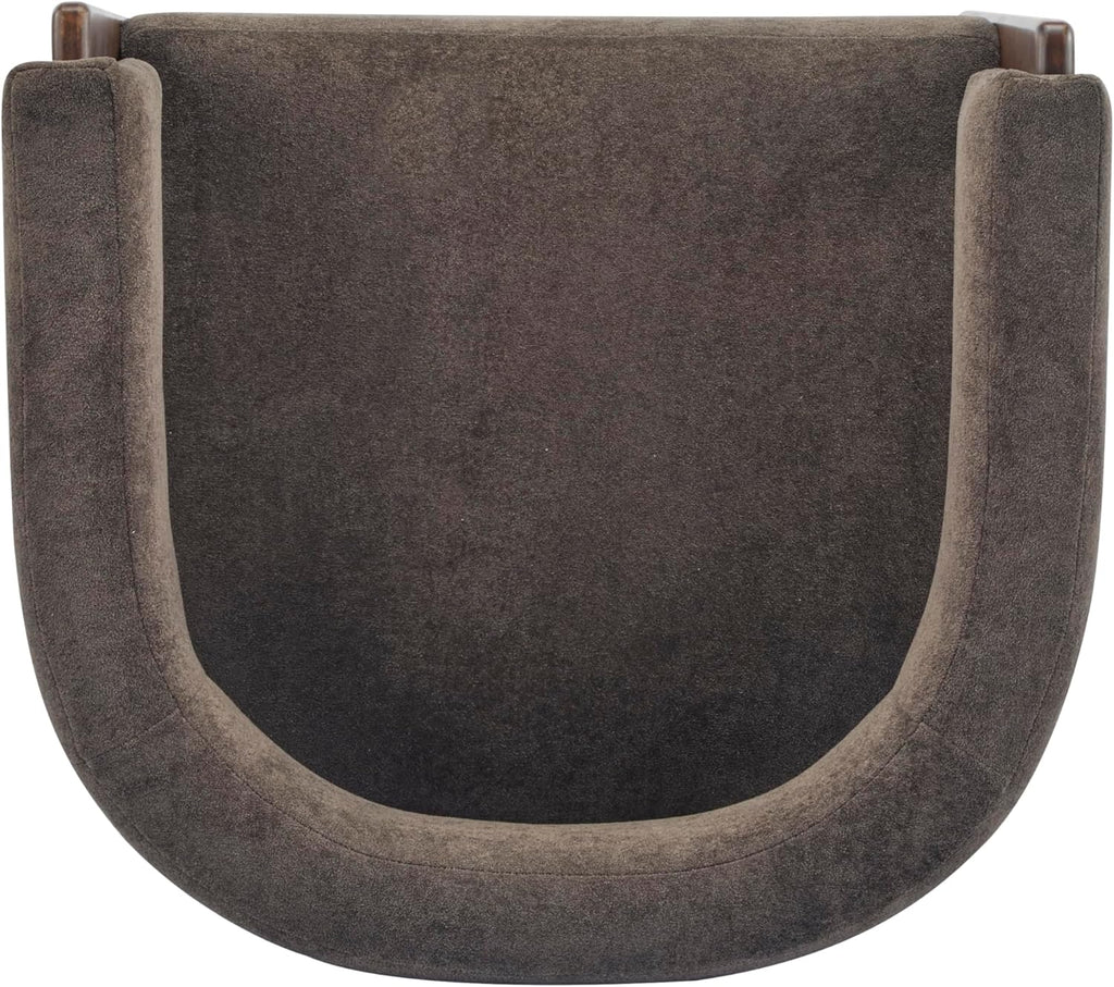 Christopher Knight Home Nettie Modern Accent Chair for Living Room, Velvet Fabric Single Lounge Sofa Chair with Wooden Frame, Lounge Armchair with Cushion, Comfy Reading Chair for Bedroom, Dark Brown