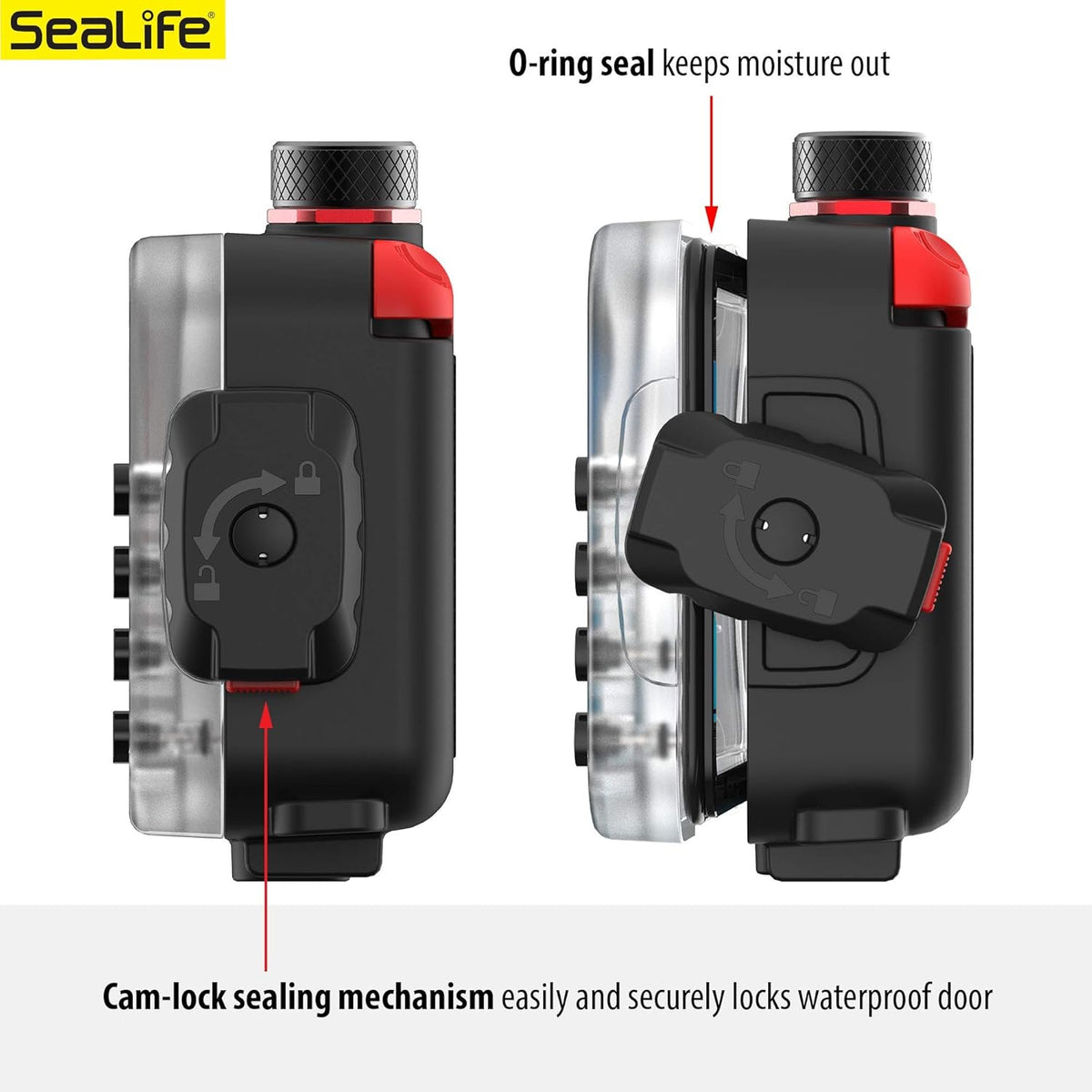 Sealife SportDiver Underwater Smartphone Housing – Dive to 130', Waterproof Photography, Easy Camera Controls, with Leak Alarms, Fits Most Phones