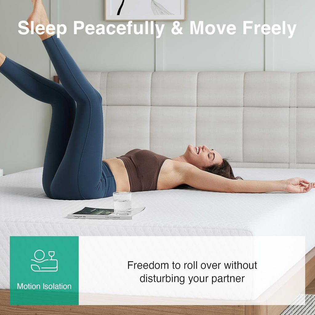 Novilla 14 Inch Queen Size Mattress, Queen Memory Foam Mattress in a Box with Cooling Refreshing High-Density Support Foam for Contour Support & Motion Isolation, Medium Firm with Edge Support