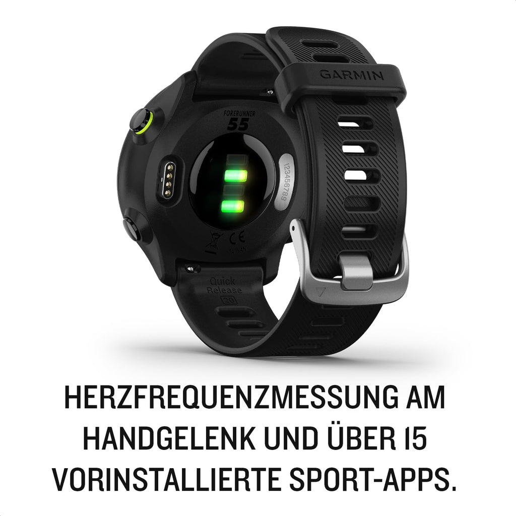 Garmin Forerunner 55 GPS Running Smartwatch, Black