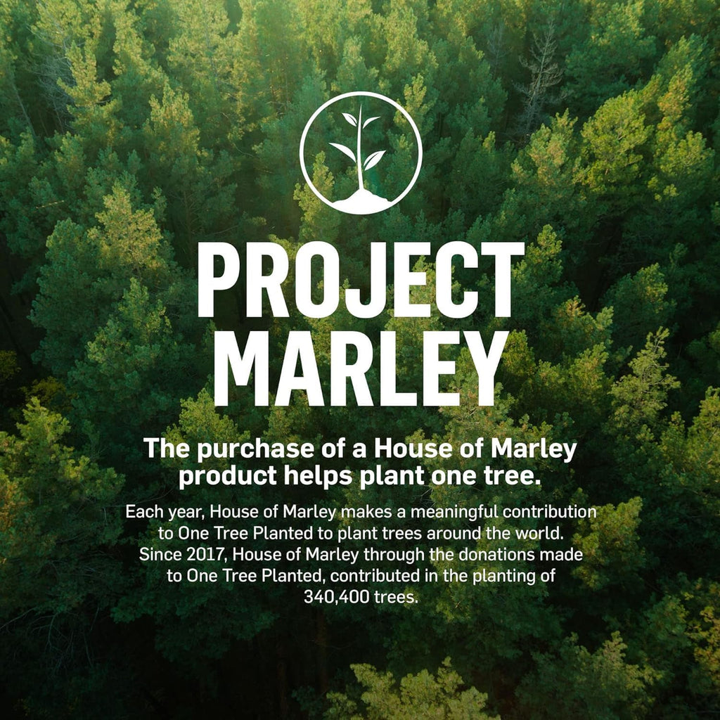 House of Marley Stir It Up Wireless Bluetooth Turntable - Sustainably Crafted Bamboo Record Player, Recycled Rewind Fabric, Superior Sound, Black