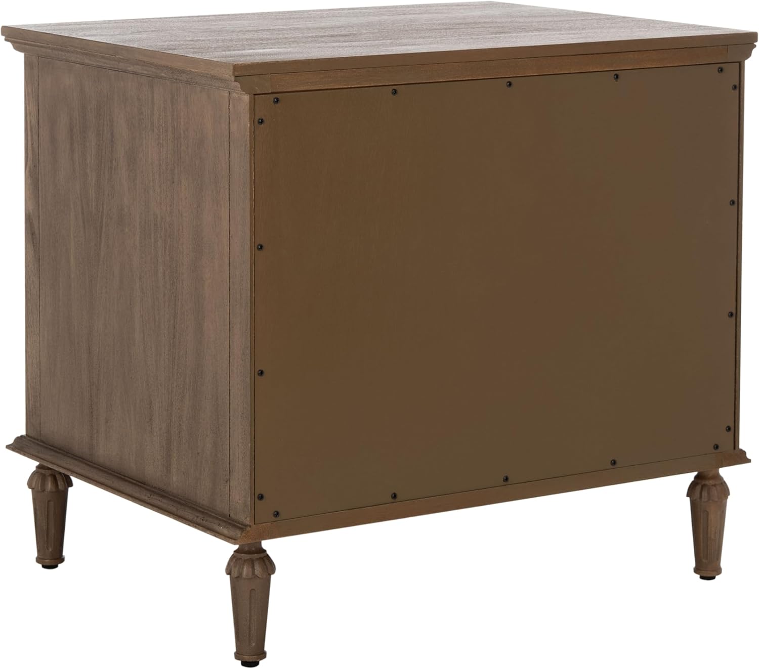 SAFAVIEH Couture Home Collection Lisabet Brown 3-Drawer Wood Nightstand Table (Fully Assembled)