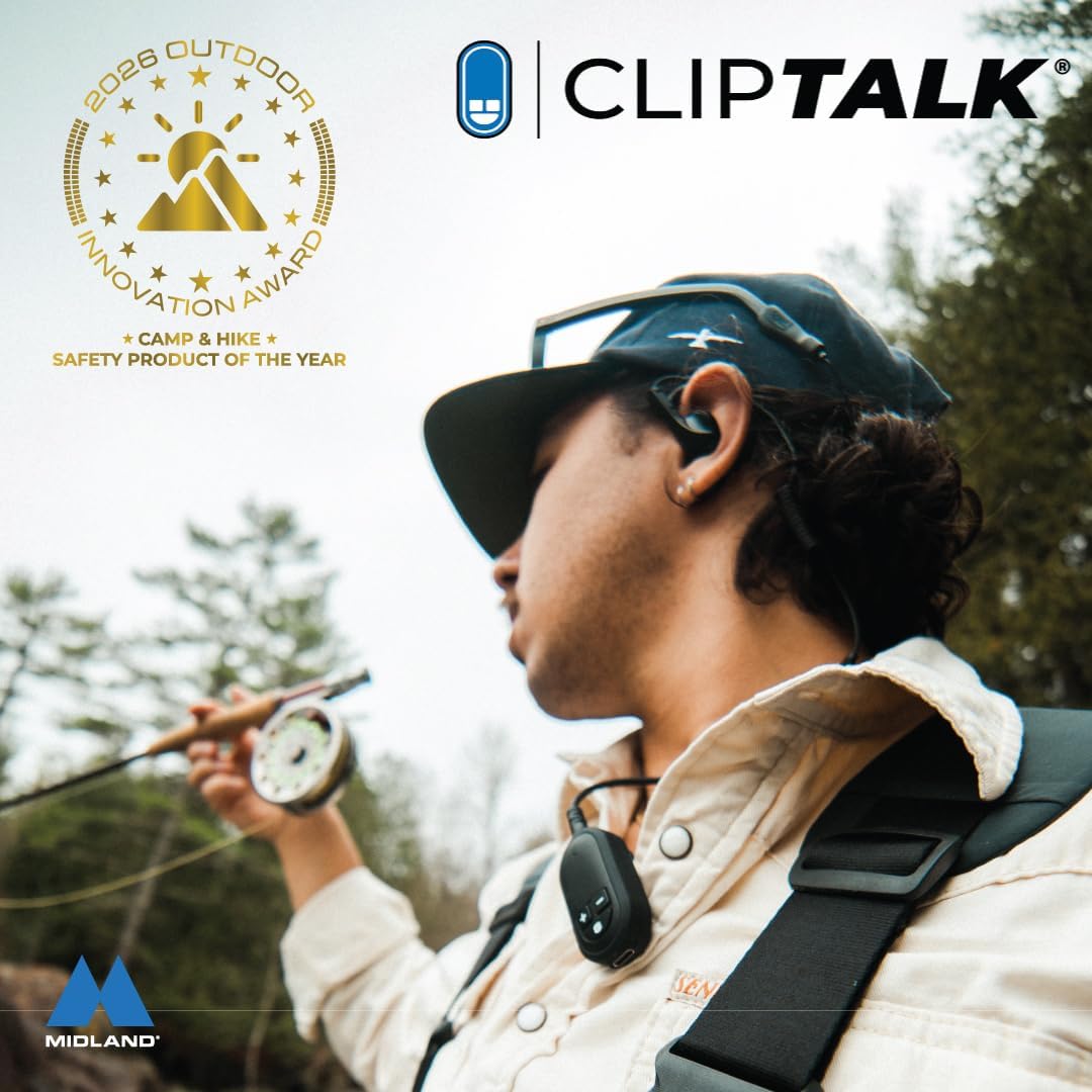CLIPTALK Micro Wearable Walkie Talkie with Mobile App – Ultra-Portable Clip-On Two-Way Radios, VOX Hands-Free, USB-C Rechargeable FRS Radio, 22 Channels 121 Privacy Codes (2-Pack, Black)