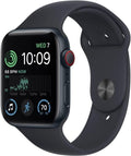 Apple Watch SE (2nd Gen) (GPS + Cellular, 40mm) - Midnight Aluminum Case with Midnight Sport Band, M/L (Renewed)